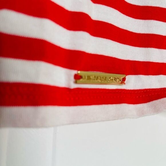 Michael Kors Red & White Stripe Blouse - Picture 6 of 6